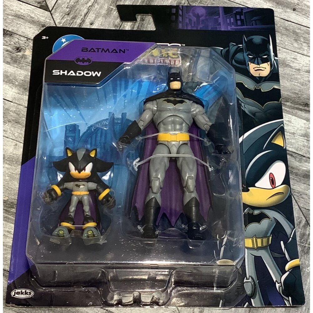 DC X Sonic The Hedgehog Batman & Shadow 2-Pack Action Figures By Jakks Pacific - Picture 3 of 4
